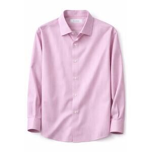 Ermenegildo Zegna Pink Striped Dress Shirt 43 17 Mens Button Front Italian